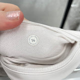 women Lululemon Pace Rival Mid-Rise Skirt White Activewear 14
