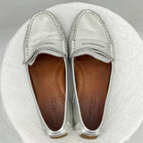 women Kenneth Cole Gentle Souls Penny Loafers Silver Shoes 7 1/2