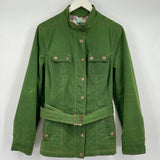 women Boden Belted Utility Spring Green Jacket 8