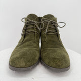 women Franco Sarto Suede Wedge Booties Green Shoes 7.5