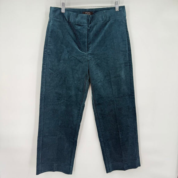 women Banana Republic Outlet NWT Corduroy Straight Trouser Teal Pants 6
