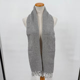 unisex TJ Max Wool Cashmere Blend Gray Scarf