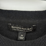 women Banana Republic Merino Blend Crewneck Black Sweater M