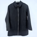 women Theory Wool/Cashmere Full Zip Black Coat S