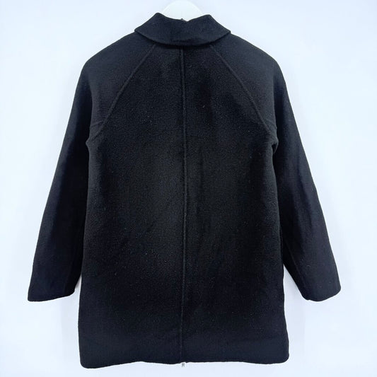 women Theory Wool/Cashmere Full Zip Black Coat S