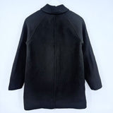 women Theory Wool/Cashmere Full Zip Black Coat S