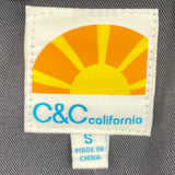 women C&C California Belted Drape Collar Black Jacket S