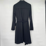 women C&C California Belted Drape Collar Black Jacket S