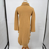 women Nanushka Canaan Knit Sweater Dress Camel Brown Dress S