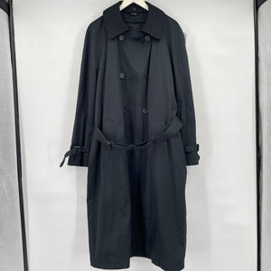 men Jos. A. Bank Cotton Double Breasted Trench Black Coat 40L