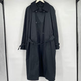 men Jos. A. Bank Cotton Double Breasted Trench Black Coat 40L