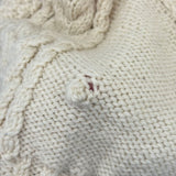 women Norm Thompson Vintage Wool Fisherman Cream Sweater M
