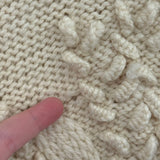 women Norm Thompson Vintage Wool Fisherman Cream Sweater M