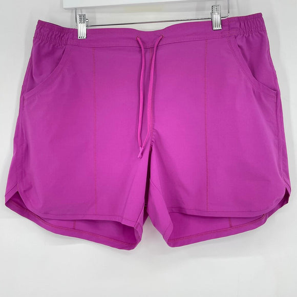 women Lands End Quick Drying Purple Shorts 16