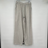 women Future Collective Linen Blend Striped Ankle Tie White Black Pants M
