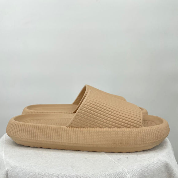 men Cloudies Foam Slides Tan Shoes 10