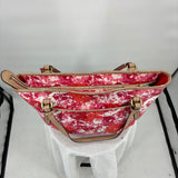 women Coach Peyton Floral Tote Pink Red White Purse