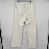 unisex Eddie Bauer Button Fly Boot Cut White Jeans 34x32