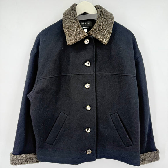 women Braetan Vintage Wool Blend Black Jacket M