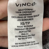 women Vince Striped Cashmere Funnel Neck Gray Sweater XS