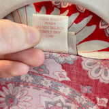women Bed Head Paisley Pajama Set Red/Pink Multi Intimates/Sleepwear S