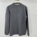 men Pendleton Merino Wool Geometric Texture Pullover Gray Sweater L