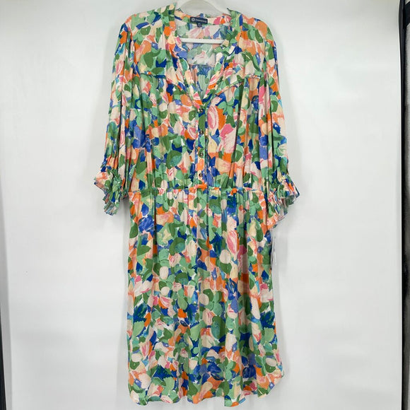 women Democracy NWT Watercolor Floral Multi Spring 2 Dress XL