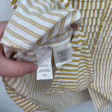 women Jones New York Cotton Striped White Yellow Black Woven Top 3X