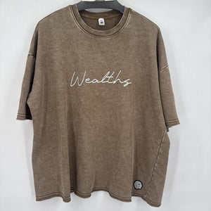 unisex Wealths Collections NWT Short Sleeve Brown Sweatshirt XL