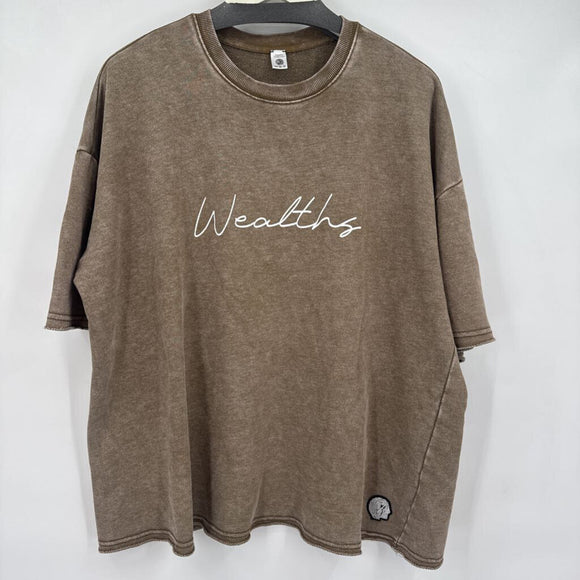 unisex Wealths Collections NWT Short Sleeve Brown Sweatshirt XL