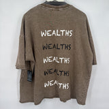 unisex Wealths Collections NWT Short Sleeve Brown Sweatshirt XL