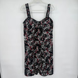 women Laura Plus Y2K Floral Tank Black Red White Dress 20