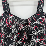 women Laura Plus Y2K Floral Tank Black Red White Dress 20