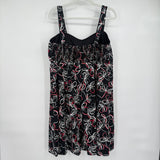 women Laura Plus Y2K Floral Tank Black Red White Dress 20