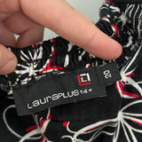 women Laura Plus Y2K Floral Tank Black Red White Dress 20
