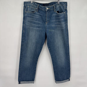 women Juicy Couture Relaxed Skinny Cuffed Blue Jeans 32/14