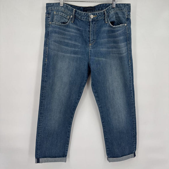 women Juicy Couture Relaxed Skinny Cuffed Blue Jeans 32/14