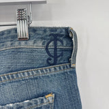 women Juicy Couture Relaxed Skinny Cuffed Blue Jeans 32/14