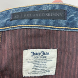 women Juicy Couture Relaxed Skinny Cuffed Blue Jeans 32/14