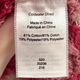 women Coldwater Creek Cotton Blend Striped Cardigan Pink Sweater 2X
