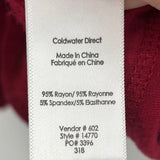 women Coldwater Creek Full Zip Lightweight Red Jacket 2X