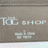 women The Tog Shop Short Sleeve Tee Brown Knit Top L