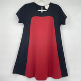 women Kate Spade Color Block Mini Swing Black & Brick Red Dress 2