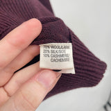 men Robert Barakett Wool/Silk/Cashmere Collared Sweater Burgundy Sweater XXL