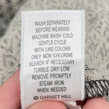 women Garnet Hill 100% Linen Mixed Boho Print Cream and Black Dress L