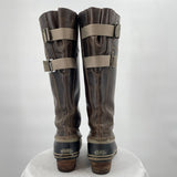 women Sorel Slimpack Tall Boot Brown Shoes 8