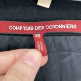 women Comptoir Des Cotonniers Wool Blend Overcoat Black Coat FR38/US6