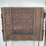 Worn Antique Balochi Rug 34x54 Home Decor
