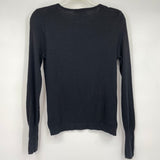 women J. Crew Fine Gauge Merino Wool Crewneck Black Sweater S