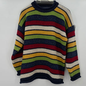 men Irelands Eye Vintage Wool/Silk Rollneck Striped Pullover Multi Sweater S